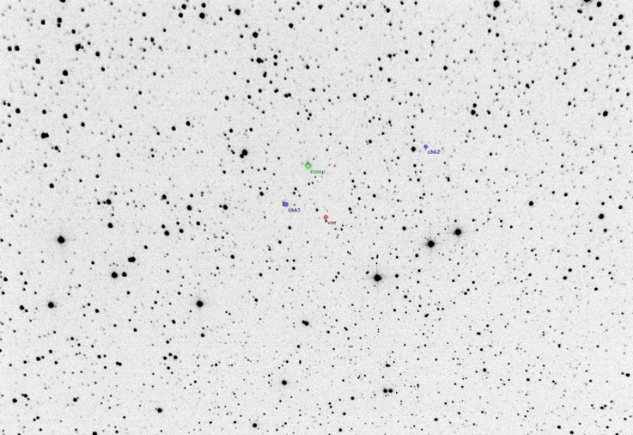 Mapka - V0574 Lyr, JD 2460431.47140