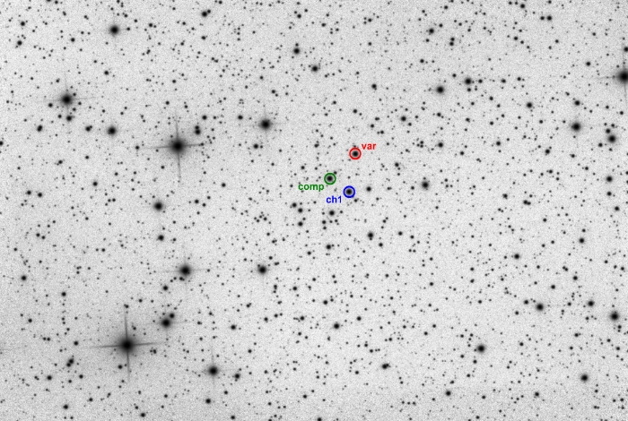 Mapka - V0960 Cep, JD 2460575.26747