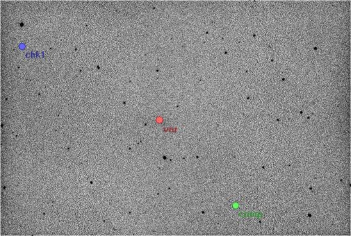 Mapka - V0921 Her, JD 2455374.35731