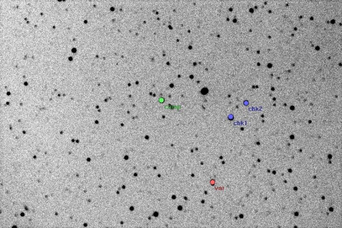 Mapka - HV UMa, JD 2454508.38364