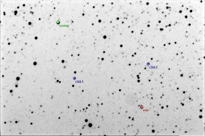 Mapka - RZ Cas, JD 2454673.46414