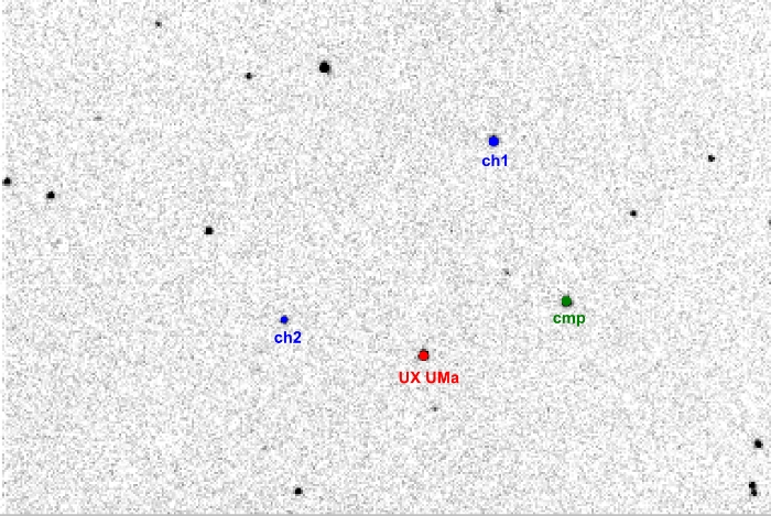 Mapka - UX UMa, JD 2454115.60893