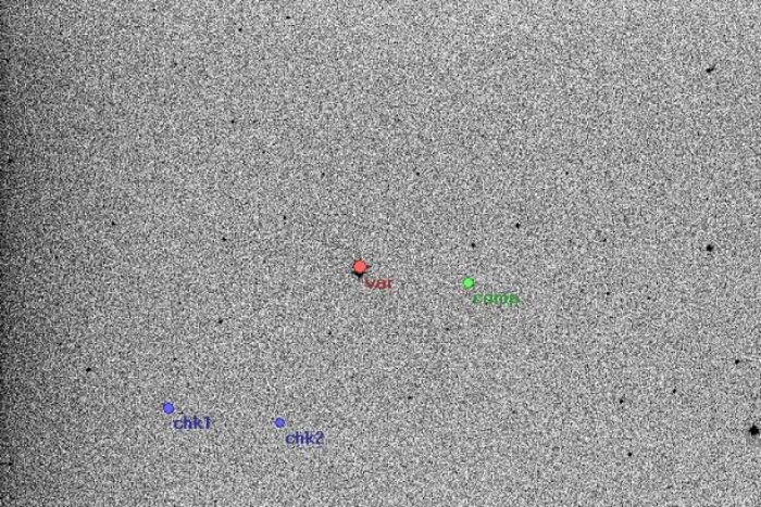 Mapka - BW Dra, JD 2454925.35950