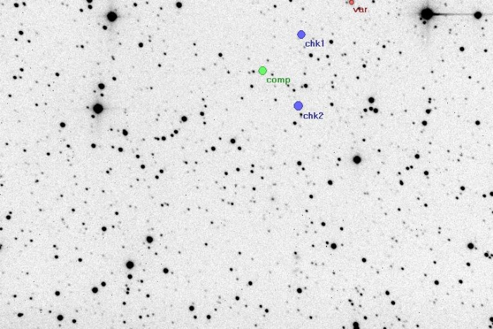 Mapka - V1300 Her, JD 2454947.31624