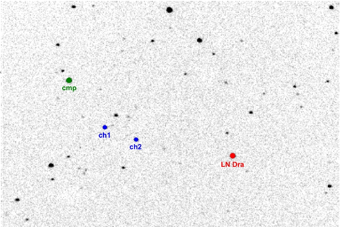 Mapka - LN Dra, JD 2454950.29266