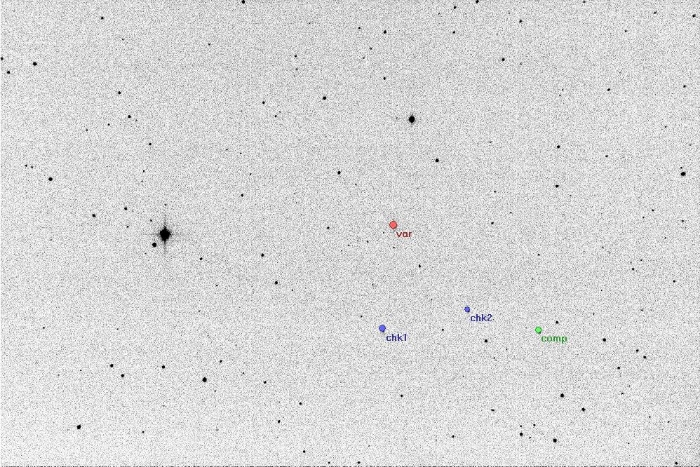 Mapka - UV Lyn, JD 2455622.27951