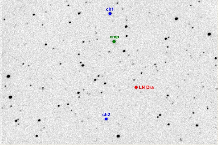 Mapka - LN Dra, JD 2455617.49504