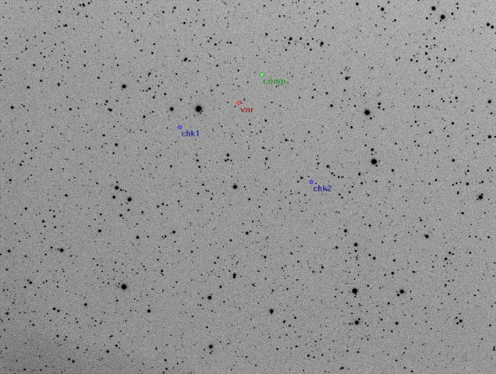 Mapka - V1300 Her, JD 2456052.37176