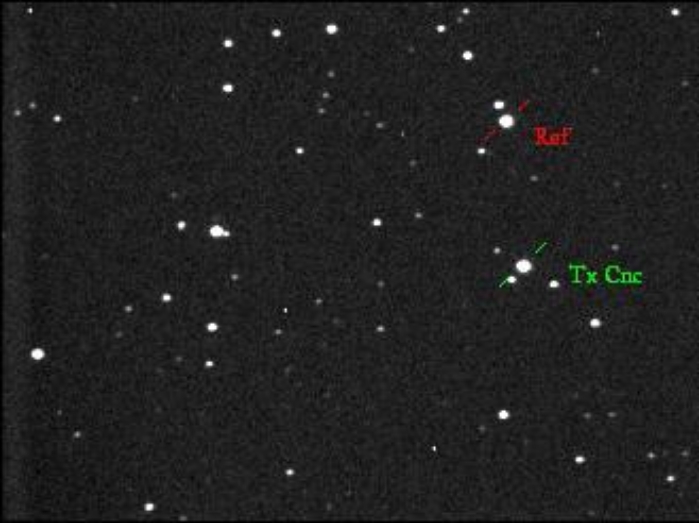 Mapka - TX Cnc, JD 2456602.58146