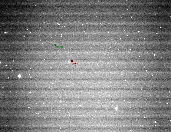 Mapka - V0591 Lyr, JD 2457133.59129