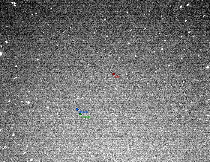 Mapka - V0829 Her, JD 2457154.34766