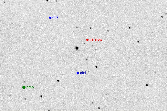 Mapka - EF CVn, JD 2457122.29286