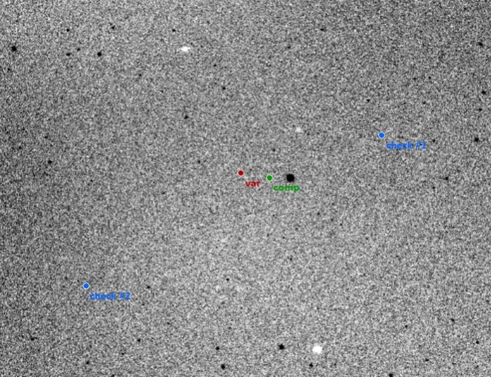 Mapka - V0808 Cep, JD 2457458.28455
