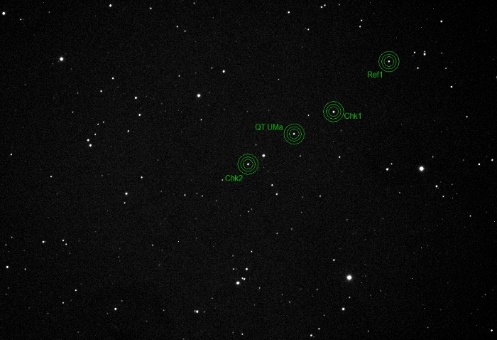 Mapka - QT UMa, JD 2457498.30906