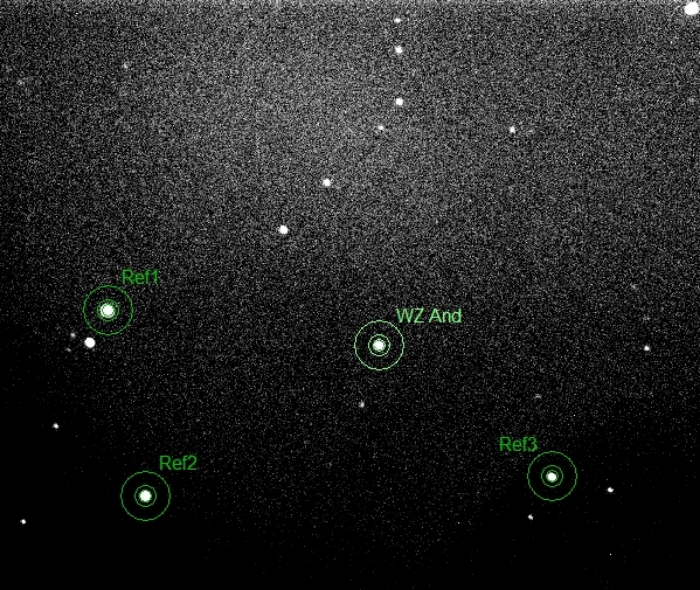 Mapka - WZ And, JD 2457732.25135