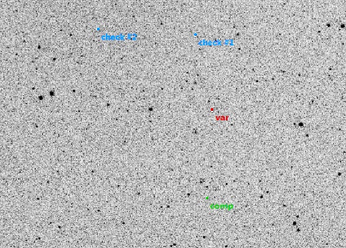 Mapka - V0381 Cas, JD 2457705.40425