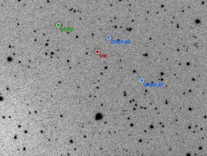 Mapka - EF Dra, JD 2457845.42574