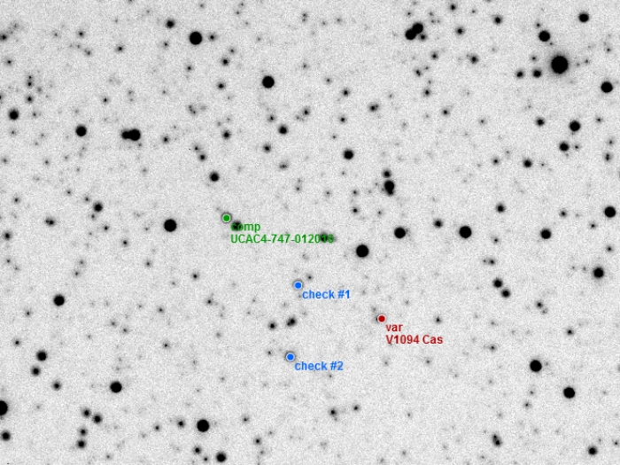 Mapka - V1094 Cas, JD 2458028.29682