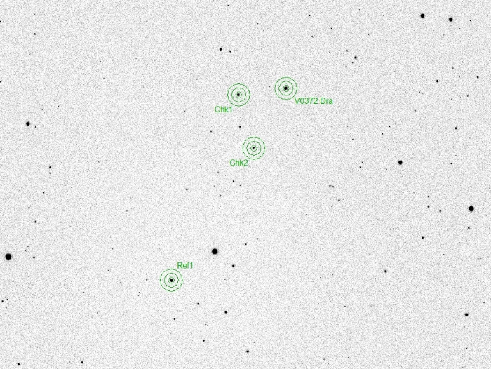 Mapka - V0372 Dra, JD 2457991.28839