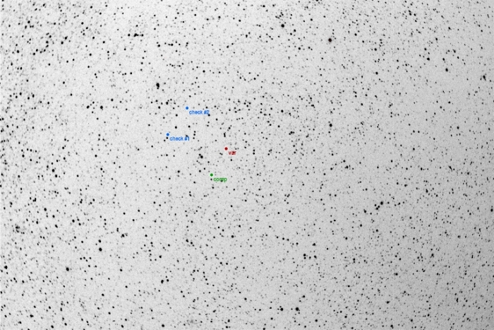 Mapka - RZ Cas, JD 2458045.24295