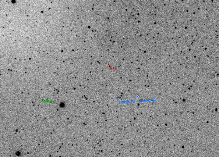 Mapka - V0541 Cas, JD 2458091.45893