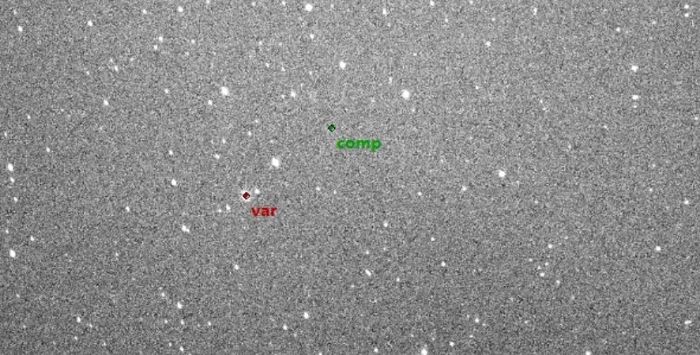 Mapka - V0463 Peg, JD 2458370.35049