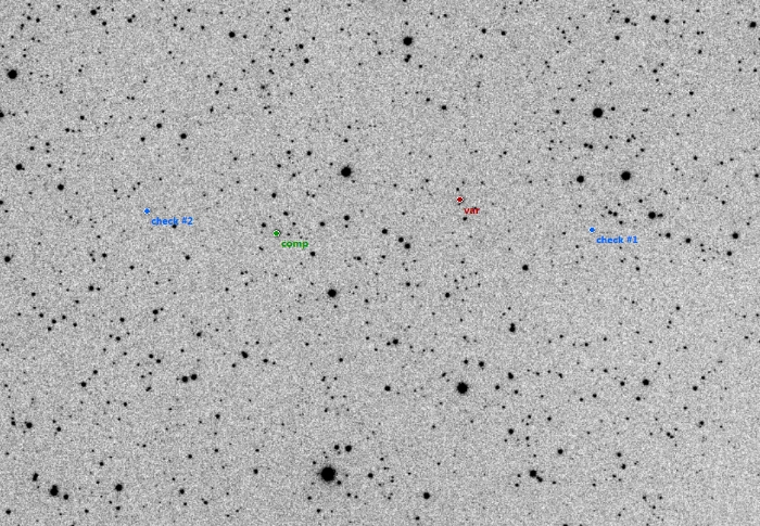 Mapka - V0445 Cas, JD 2458404.45980