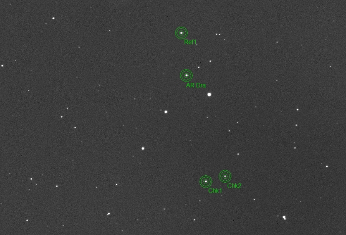 Mapka - AR Dra, JD 2458566.55572