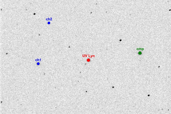 Mapka - UV Lyn, JD 2455592.41487