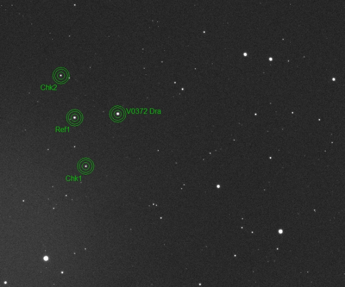 Mapka - V0372 Dra, JD 2459097.28286