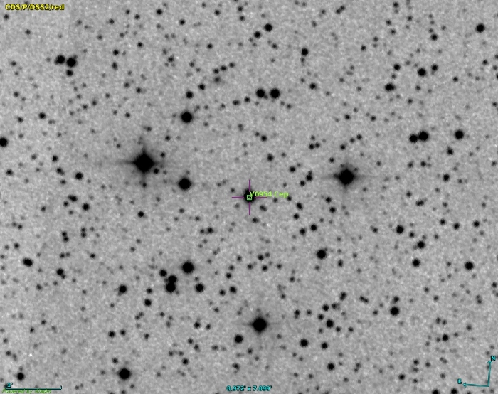 Mapka - V0954 Cep, JD 2459323.21990