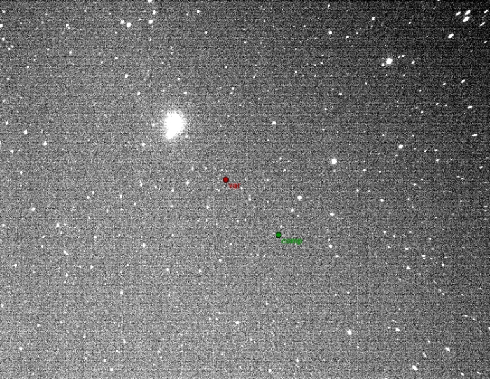 Mapka - RZ Dra, JD 2459394.35242