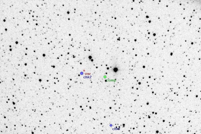 Mapka - V0674 Lyr, JD 2455671.38863