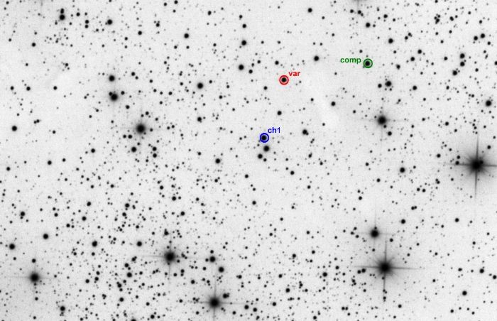 Mapka - V1107 Cas, JD 2459519.21647