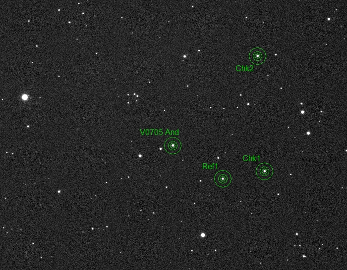 Mapka - V0705 And, JD 2459180.32412