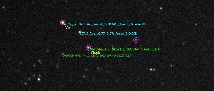 Mapka - CG Cyg, JD 2459557.30035