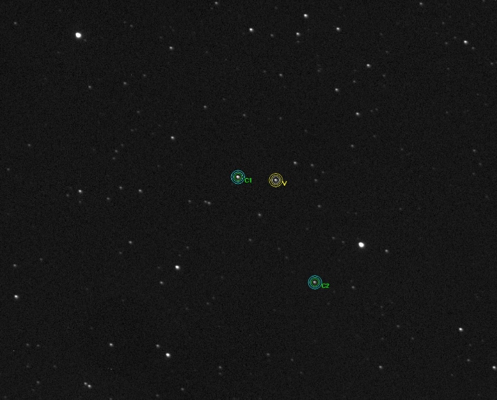 Mapka - V1234 Tau, JD 2457769.21338