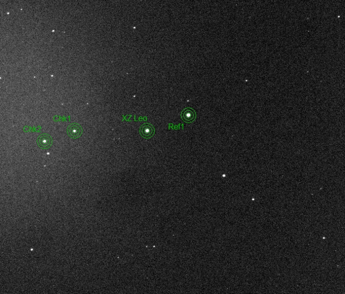 Mapka - XZ Leo, JD 2459647.44398
