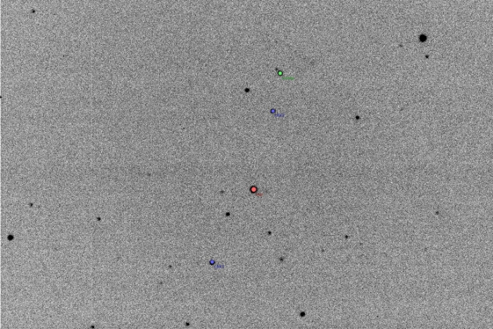 Mapka - UZ Leo, JD 2455700.32506