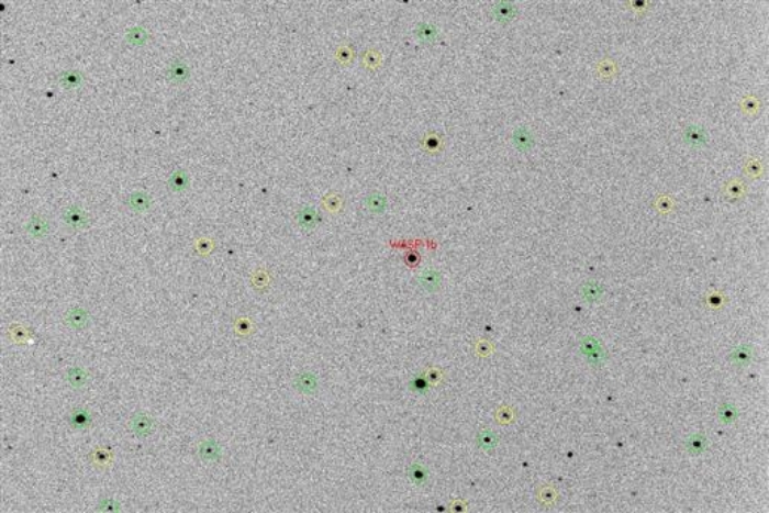 Mapka - WASP-1, JD 2454464.22680