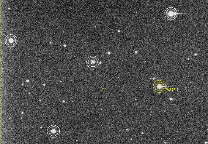 Mapka - WASP-1, JD 2454736.40425