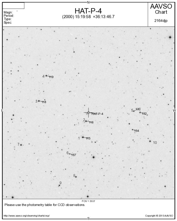 Mapka - HAT-P-4, JD 2455275.70616