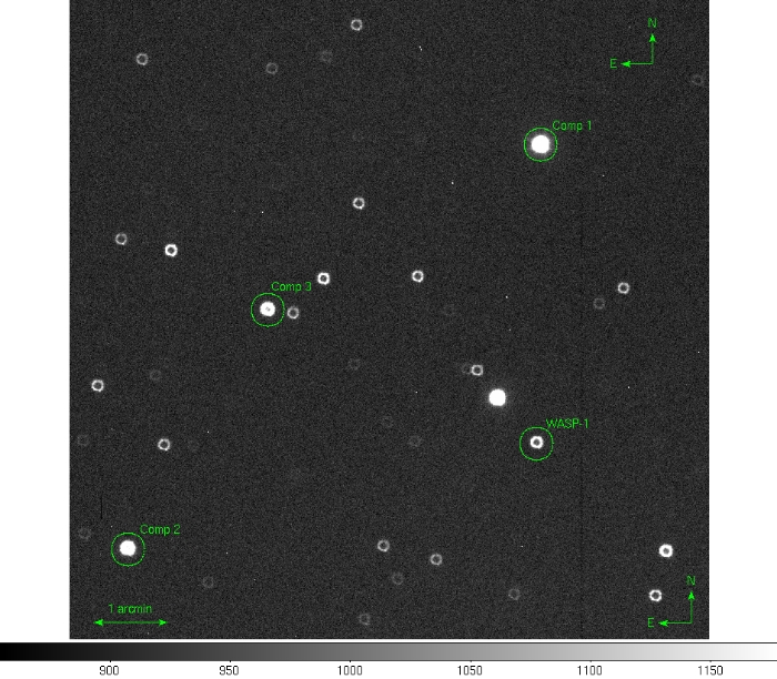 Mapka - WASP-1, JD 2455434.41530