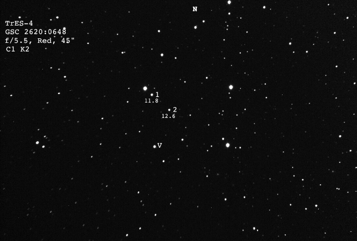 Mapka - TrES-4, JD 2455460.60614