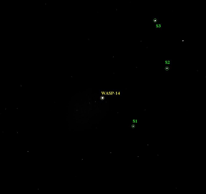 Mapka - WASP-14, JD 2455695.32606