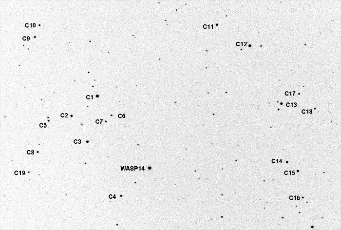 Mapka - WASP-14, JD 2455652.67955