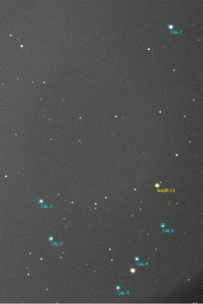 Mapka - WASP-13, JD 2455945.37220