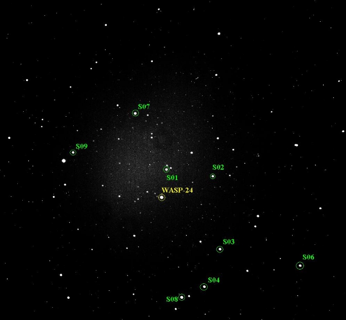 Mapka - WASP-24, JD 2455954.57300