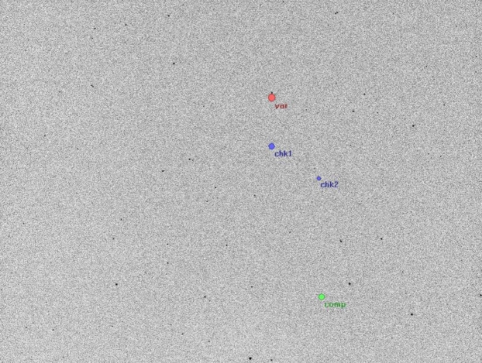 Mapka - YY CrB, JD 2455784.33082