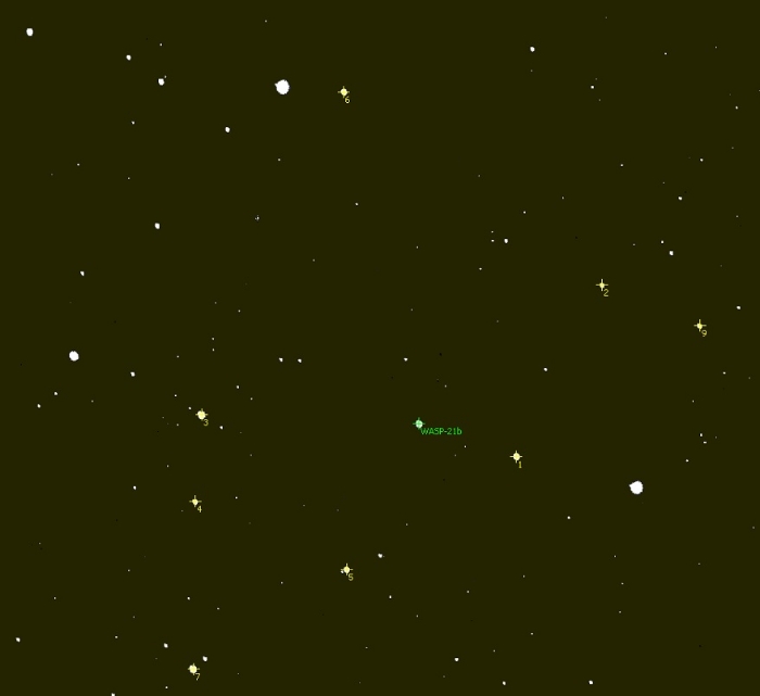 Mapka - WASP-21, JD 2456260.14340